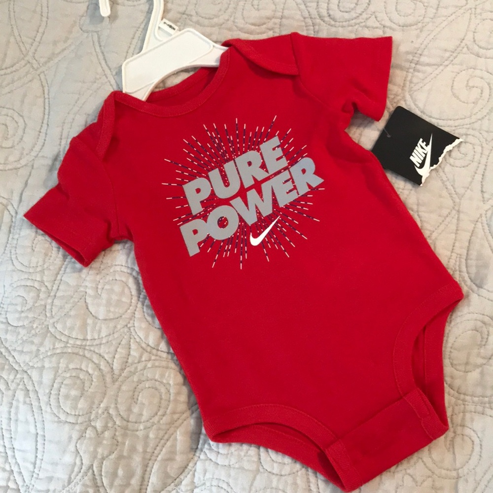 Nike onesie.